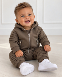 Little biker boy set - choco (verzenddatum 9 okt)