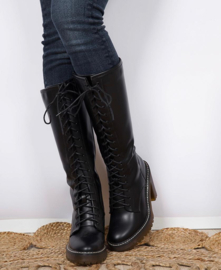 Laced boots - Black