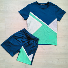 Triangle boys set - blauw