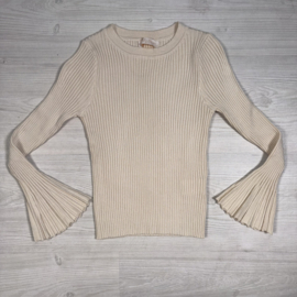 Flared Sleeve Top - beige