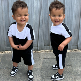 White & Bagged boys set - Black