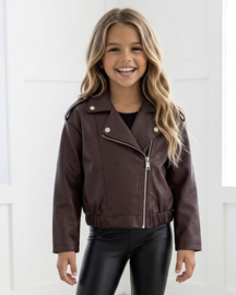 Mini Rebel Biker Jacket - bordeaux