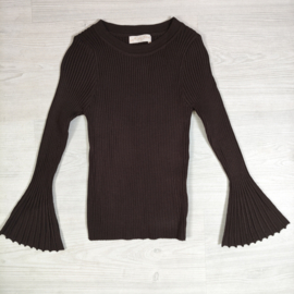 Flared Sleeve Top - bruin (verzenddatum 20 okt)