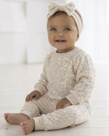 Twinkle velvet baby set - beige