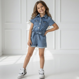 I'm so ready denim jumpsuit