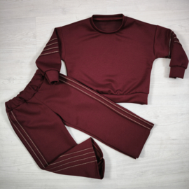 Sporty shiny stripe set