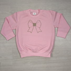Golden bow sweater - Pink