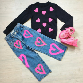 Bright pink heart top