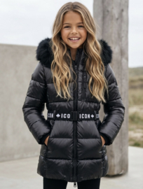 ICON Girls Luxe Puffer Jacket - zwart