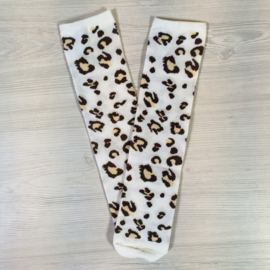 Leopard Knee socks - White
