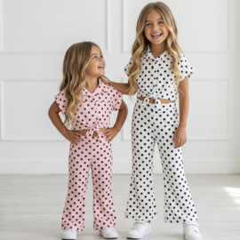 Girls Vintage Dot Set - roze