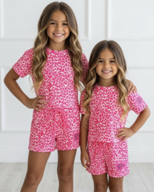 Neon Leopard Summer Set - roze