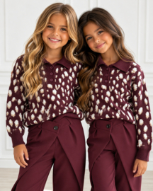 Bambi Knit Polo - bordeaux