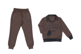 Icon varsity tracksuit - bruin (verzenddatum 9 okt)