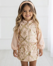 Golden boho baby set - blush