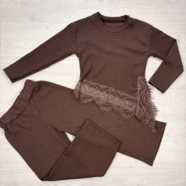 Lace Elegance Set - bruin 