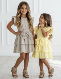 Ruffle Layer Mousseline Dress (verzenddatum 21 apr)