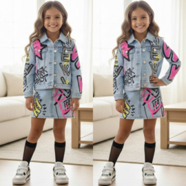 Wow denim set - pink