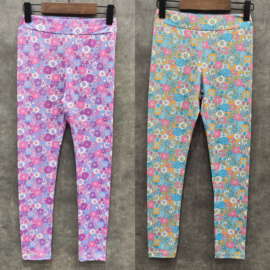 Floral legging - paars of blauw