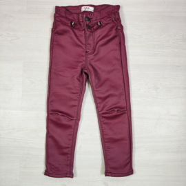 Shine Rebel Coated Pants - Burgundy