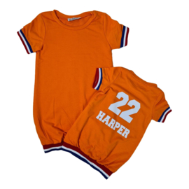 Baseball dress shortsleeves (gepersonaliseerd) - Orange