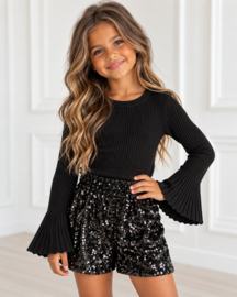 Party glow short - zwart