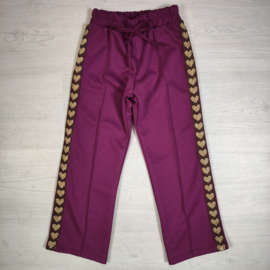 Golden Hearts Pants - magenta