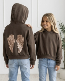 Angel wings hoodie - bruin