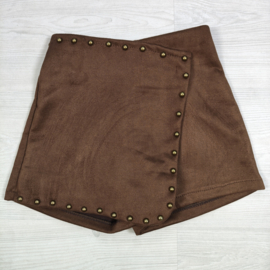 Rebel Studs Skort - bruin (verzenddatum 25 sep)
