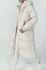 Long hooded jacket - Off white