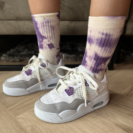 Tie dye rib socks - Purple