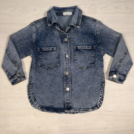 Sparkle Denim Blouse - blauw