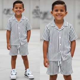 Coolest stripes twinning set - wit