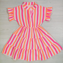 Neon Stripe Summer Dress