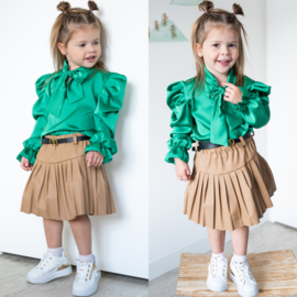 Baby satin bow top