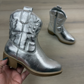 Low cowboy boots - zilver