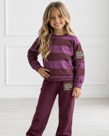 Bold Perfect Stripe Tracksuit - bordeaux/aubergine