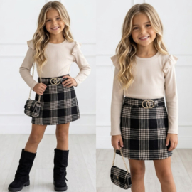Check & Chic Dress - beige