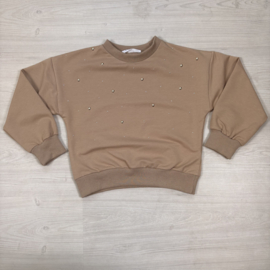 Sparkle Pearl Sweater - beige