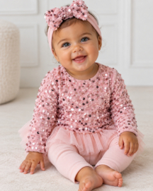 Sequin tutu set & headband - roze (verzenddatum 9 okt)