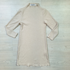 Basic rib dress - beige