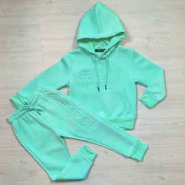 Hooded icon set - mint
