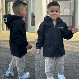Icon hooded spring jacket - zwart