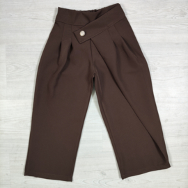 Classy Wrap Wide Leg Pants - bruin (verzenddatum 29 sep)