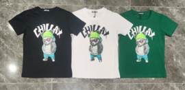 Chillax bear tee
