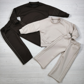 Sporty shiny stripe set