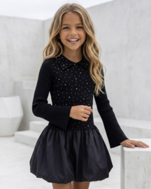 Diamond Collar Dress - zwart