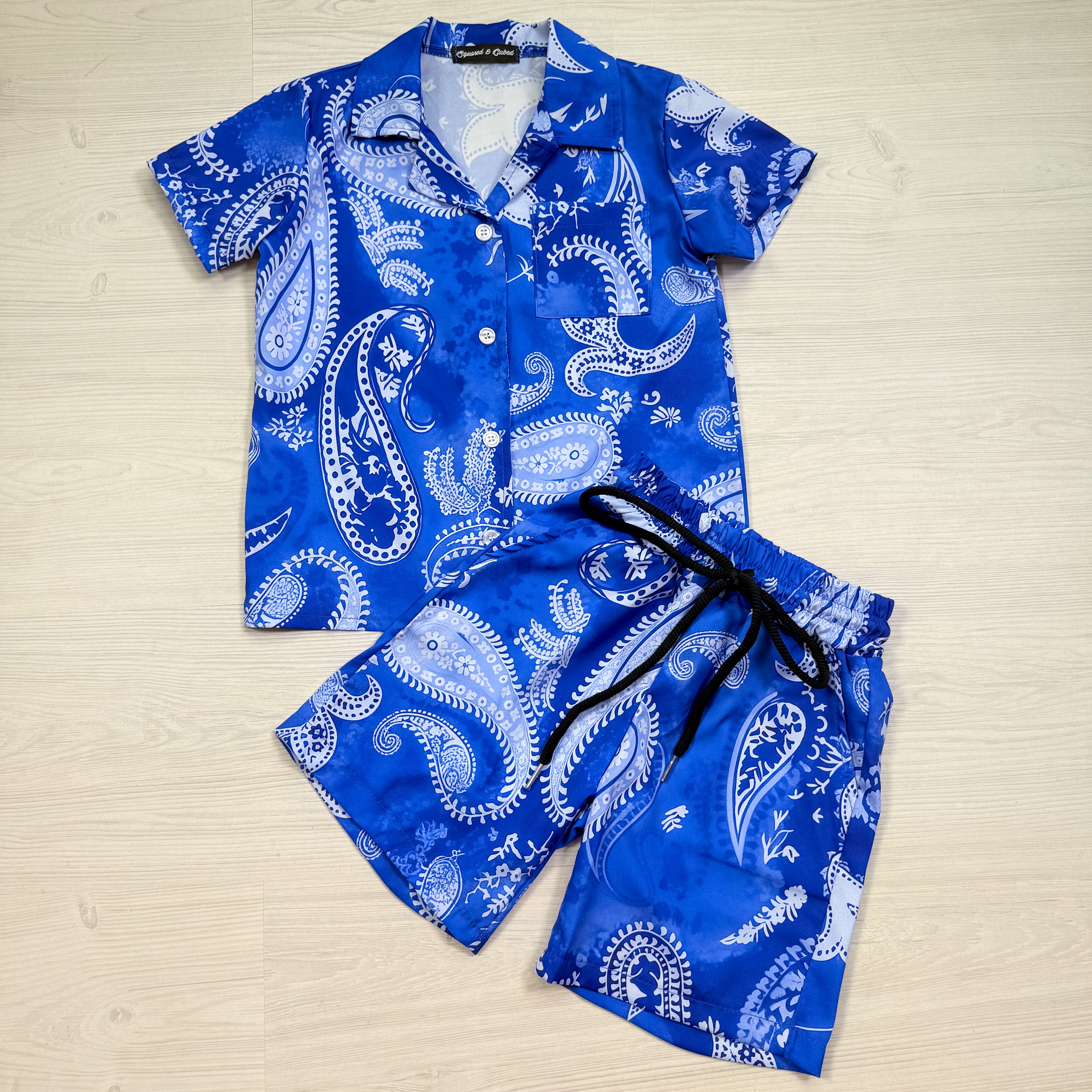 Blue holiday boys set