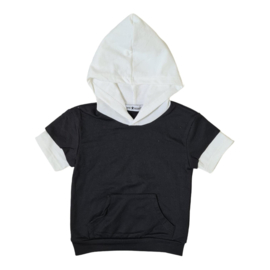 Hooded pocket tee - Zwart