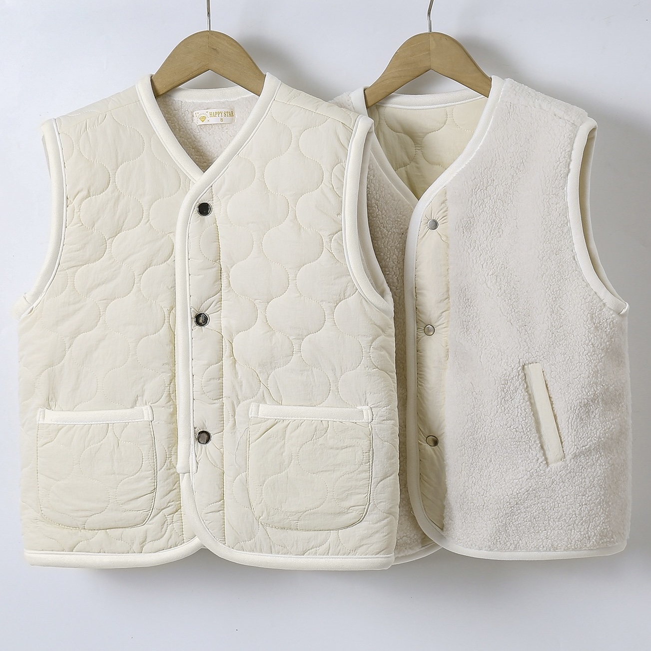 Reversible teddy gilet